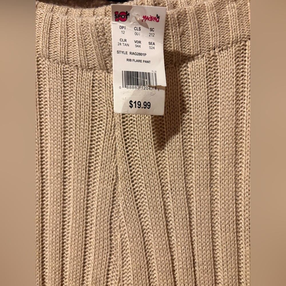 NWT Ribbed Knit Pants - Picture 2 of 3